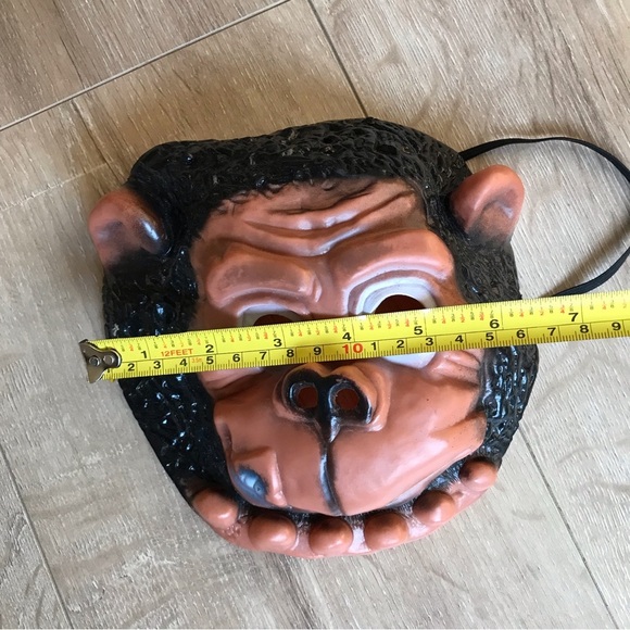 Vintage rubber vinyl retro monkey chimp  face mask Halloween costume dress up - Picture 3 of 4
